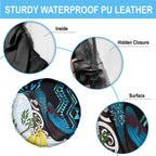 New Zealand Silver Fern Tui Bird Spare Tire Cover Maori Kowhai Paua Shell Taniko Motifs
