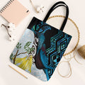New Zealand Silver Fern Tui Bird Tote Bag Maori Kowhai Paua Shell Taniko Motifs - Aussie Hoodie