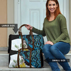 New Zealand Silver Fern Tui Bird Travel Bag Maori Kowhai Paua Shell Taniko Motifs - Aussie Hoodie