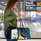 New Zealand Silver Fern Tui Bird Travel Bag Maori Kowhai Paua Shell Taniko Motifs - Aussie Hoodie