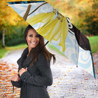 New Zealand Silver Fern Tui Bird Umbrella Maori Kowhai Paua Shell Taniko Motifs - Aussie Hoodie
