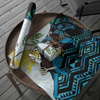 New Zealand Silver Fern Tui Bird Wrapping Paper Maori Kowhai Paua Shell Taniko Motifs - Aussie Hoodie