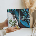 New Zealand Silver Fern Tui Bird Wrapping Paper Maori Kowhai Paua Shell Taniko Motifs - Aussie Hoodie