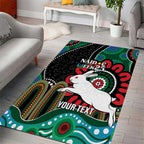 Custom NAIDOC Week 2025 Rabbitohs Area Rug Go Souths Indigenous Art