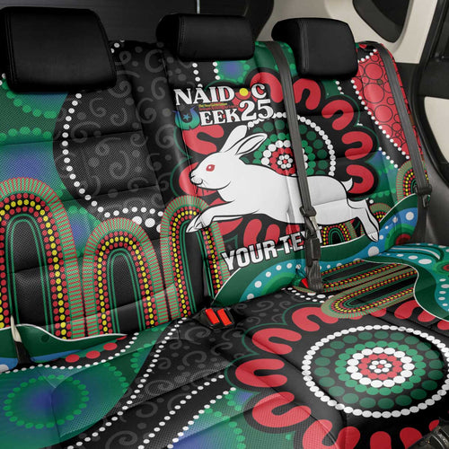 Custom NAIDOC Week 2025 Rabbitohs Back Car Seat Cover Go Souths Indigenous Art