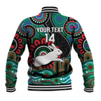 Custom NAIDOC Week 2025 Rabbitohs Baseball Jacket Go Souths Indigenous Art