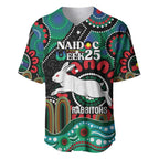 Custom NAIDOC Week 2025 Rabbitohs Baseball Jersey Go Souths Indigenous Art