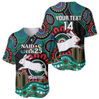Custom NAIDOC Week 2025 Rabbitohs Baseball Jersey Go Souths Indigenous Art