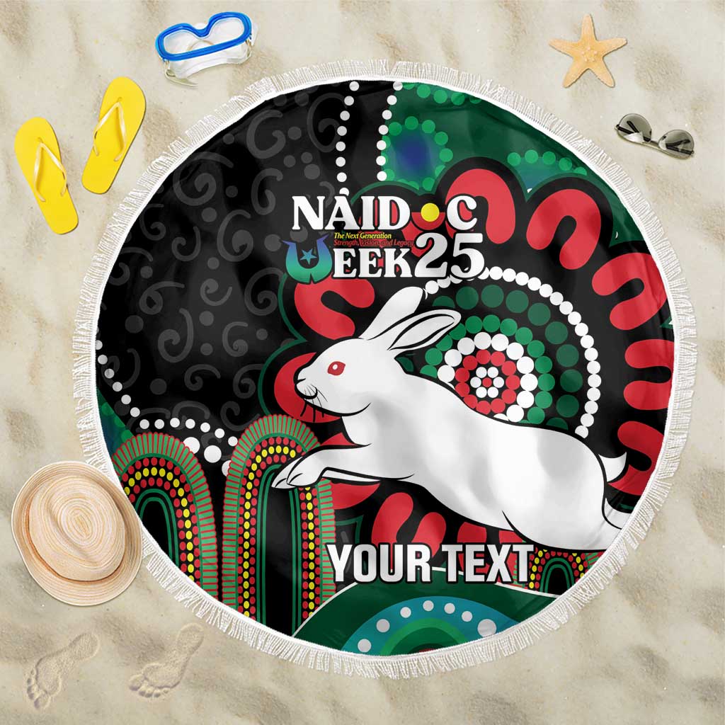 Custom NAIDOC Week 2025 Rabbitohs Beach Blanket Go Souths Indigenous Art