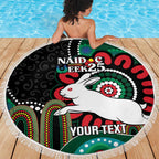 Custom NAIDOC Week 2025 Rabbitohs Beach Blanket Go Souths Indigenous Art