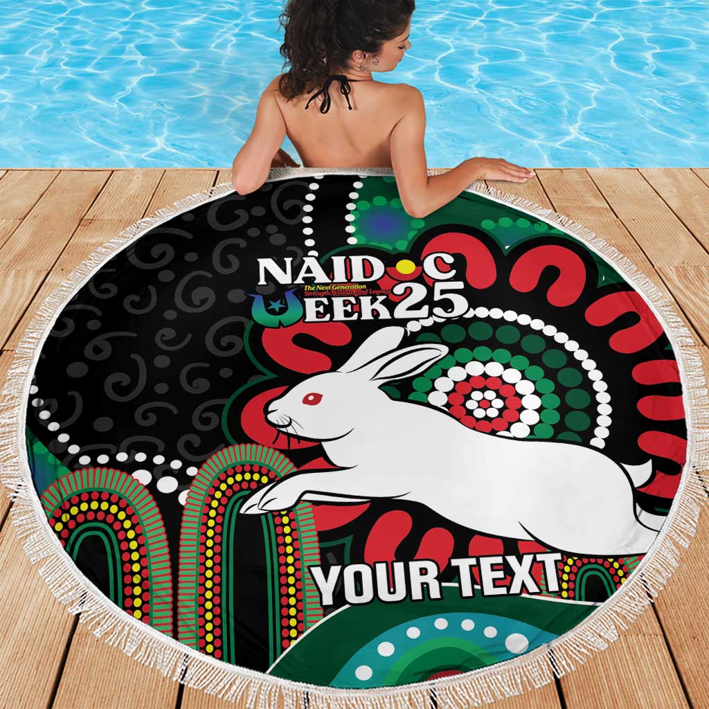 Custom NAIDOC Week 2025 Rabbitohs Beach Blanket Go Souths Indigenous Art