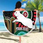 Custom NAIDOC Week 2025 Rabbitohs Beach Blanket Go Souths Indigenous Art