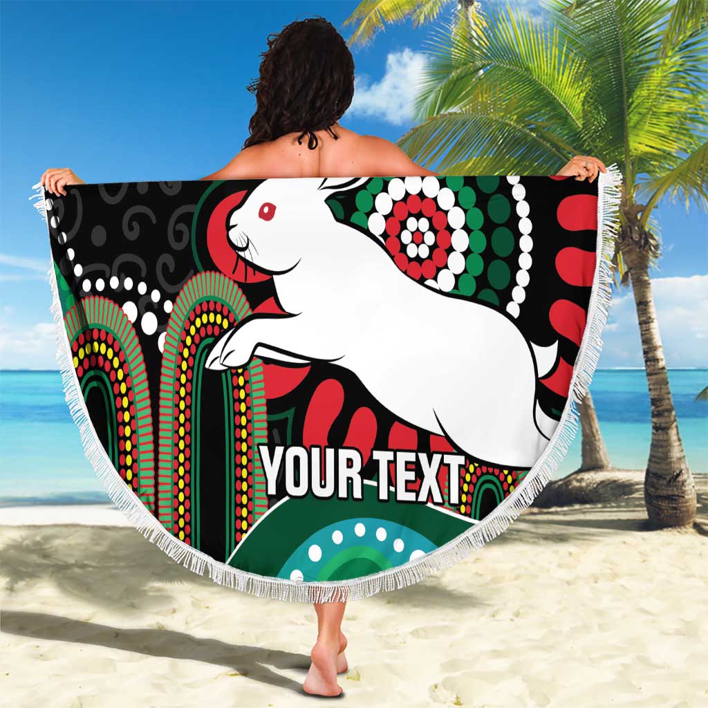 Custom NAIDOC Week 2025 Rabbitohs Beach Blanket Go Souths Indigenous Art