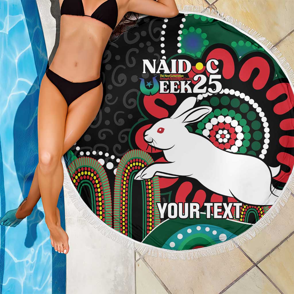 Custom NAIDOC Week 2025 Rabbitohs Beach Blanket Go Souths Indigenous Art