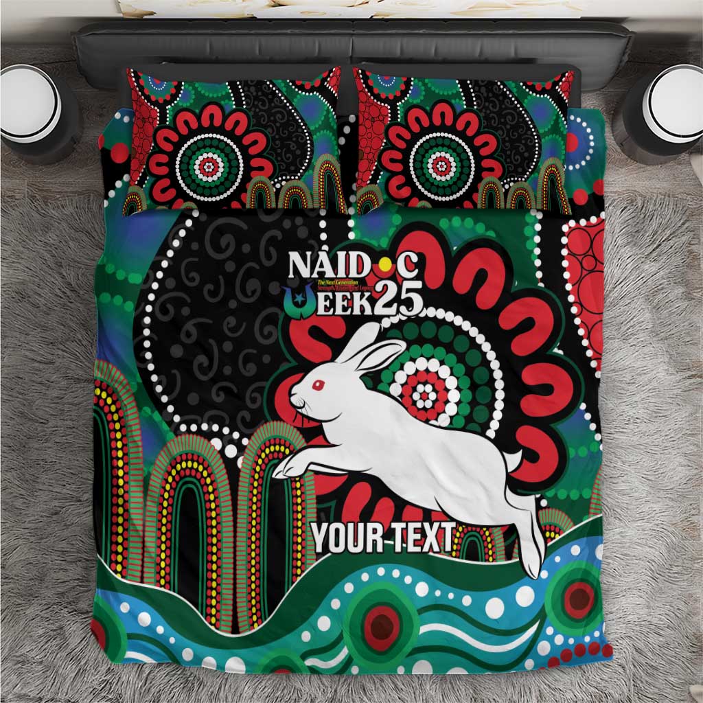 Custom NAIDOC Week 2025 Rabbitohs Bedding Set Go Souths Indigenous Art