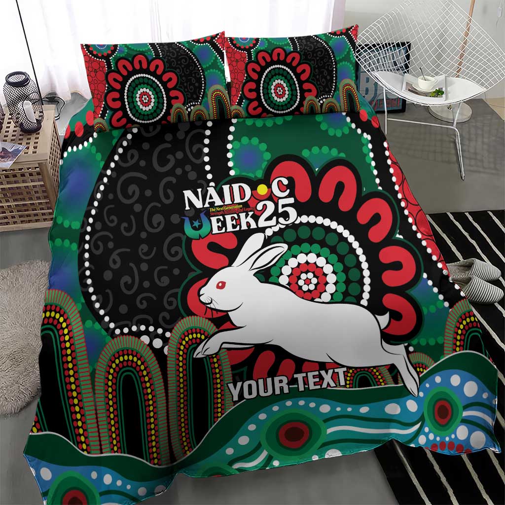 Custom NAIDOC Week 2025 Rabbitohs Bedding Set Go Souths Indigenous Art