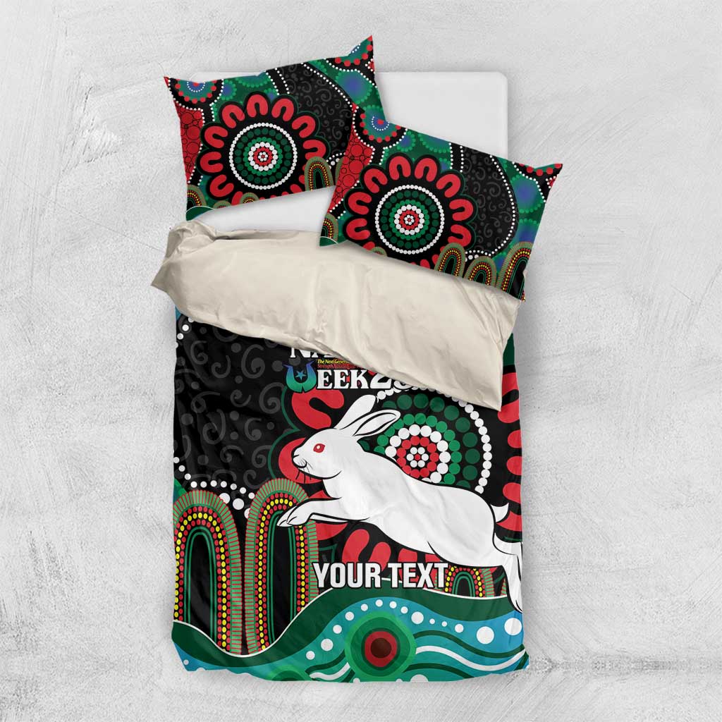 Custom NAIDOC Week 2025 Rabbitohs Bedding Set Go Souths Indigenous Art