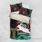 Custom NAIDOC Week 2025 Rabbitohs Bedding Set Go Souths Indigenous Art