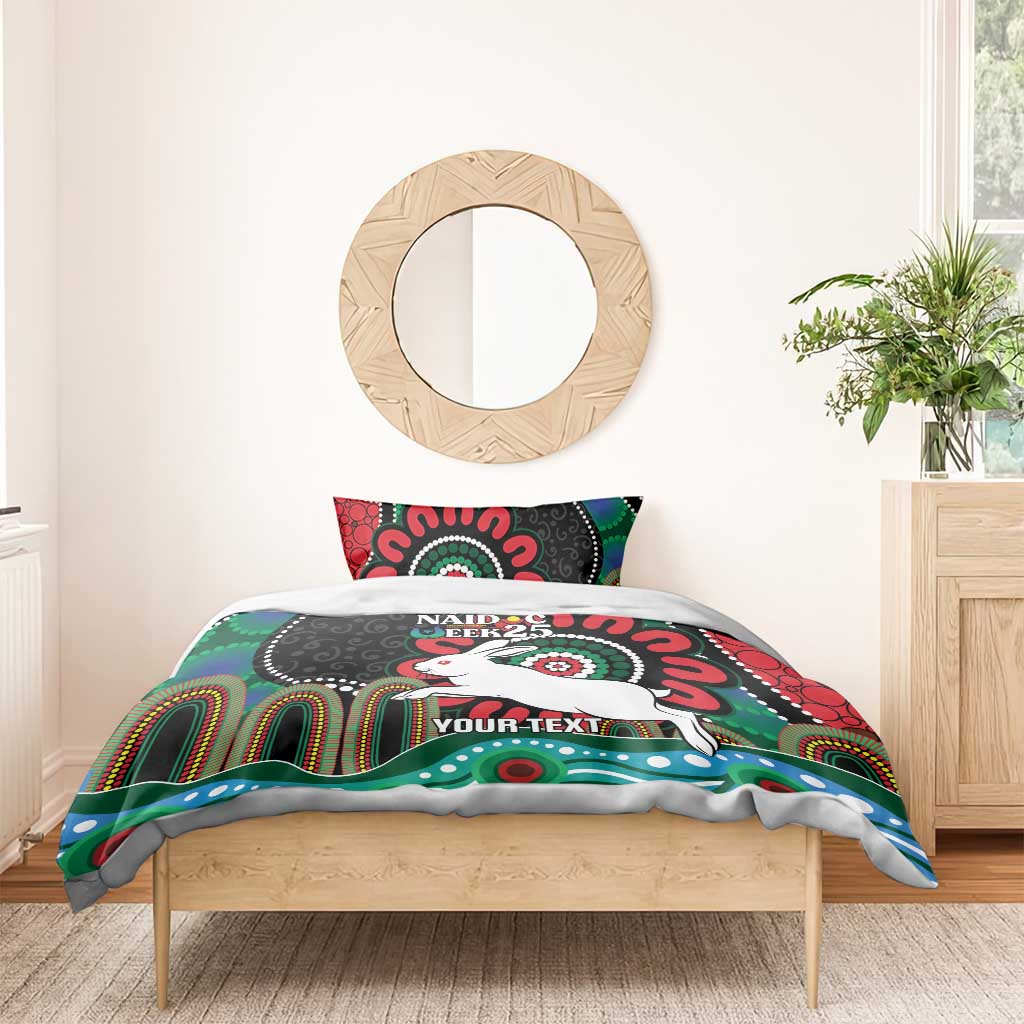 Custom NAIDOC Week 2025 Rabbitohs Bedding Set Go Souths Indigenous Art