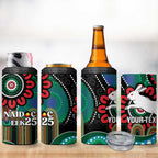 Custom NAIDOC Week 2025 Rabbitohs 4 in 1 Can Cooler Tumbler Go Souths Indigenous Art