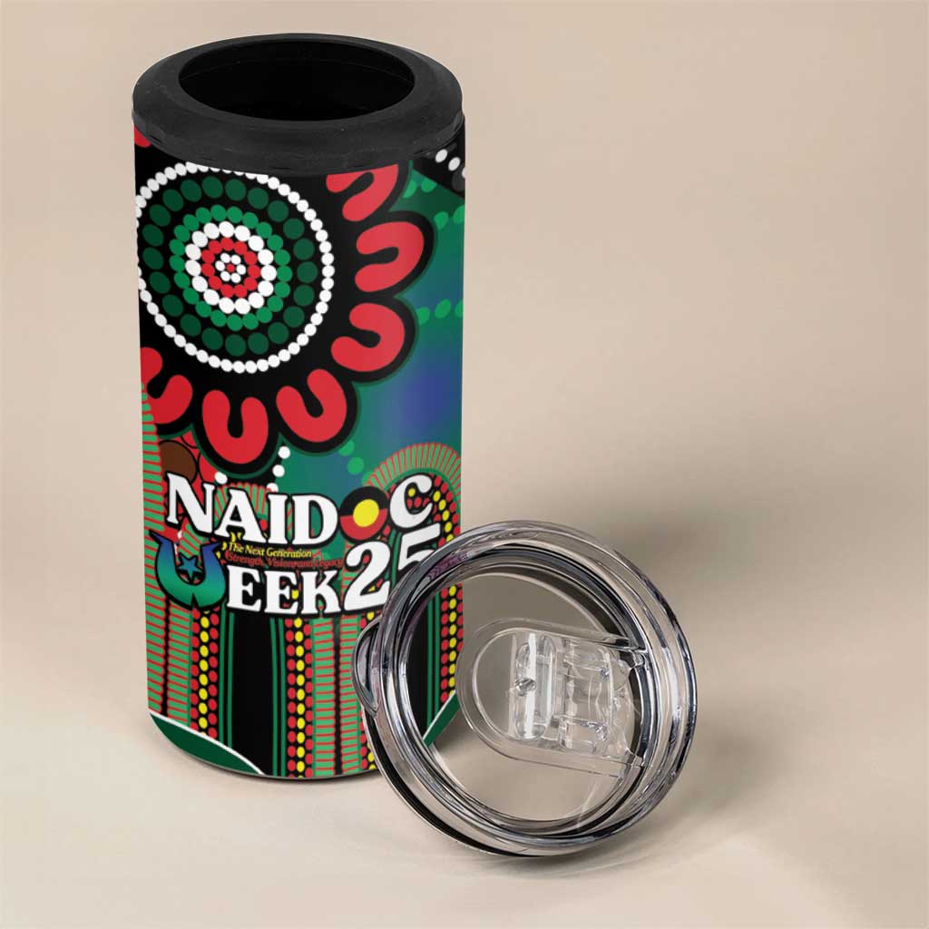 Custom NAIDOC Week 2025 Rabbitohs 4 in 1 Can Cooler Tumbler Go Souths Indigenous Art