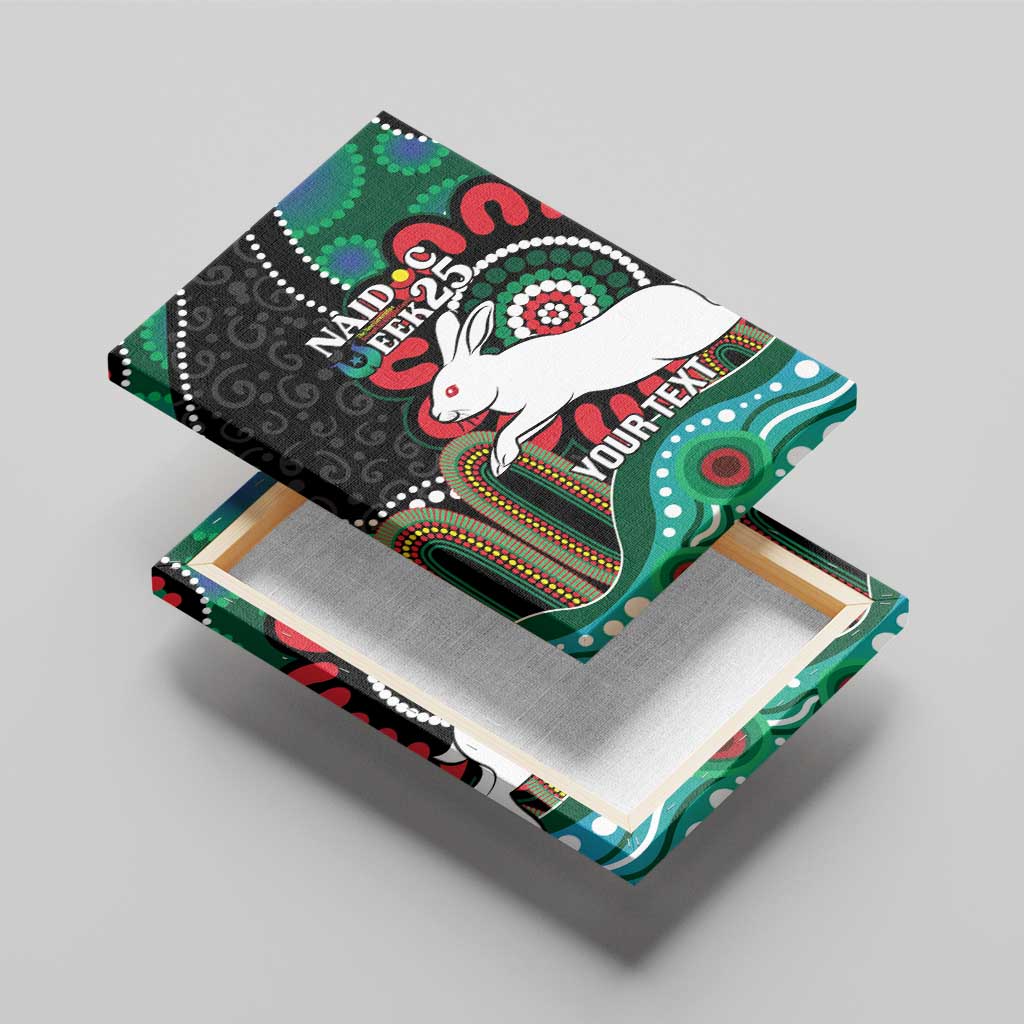 Custom NAIDOC Week 2025 Rabbitohs Canvas Wall Art Go Souths Indigenous Art