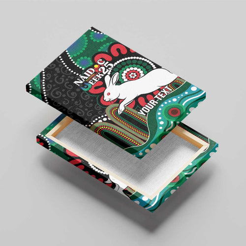Custom NAIDOC Week 2025 Rabbitohs Canvas Wall Art Go Souths Indigenous Art