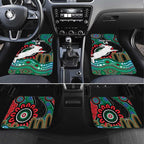 Custom NAIDOC Week 2025 Rabbitohs Car Mats Go Souths Indigenous Art