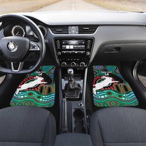Custom NAIDOC Week 2025 Rabbitohs Car Mats Go Souths Indigenous Art
