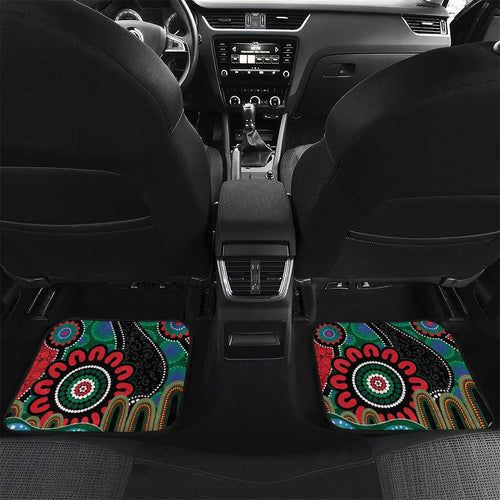 Custom NAIDOC Week 2025 Rabbitohs Car Mats Go Souths Indigenous Art