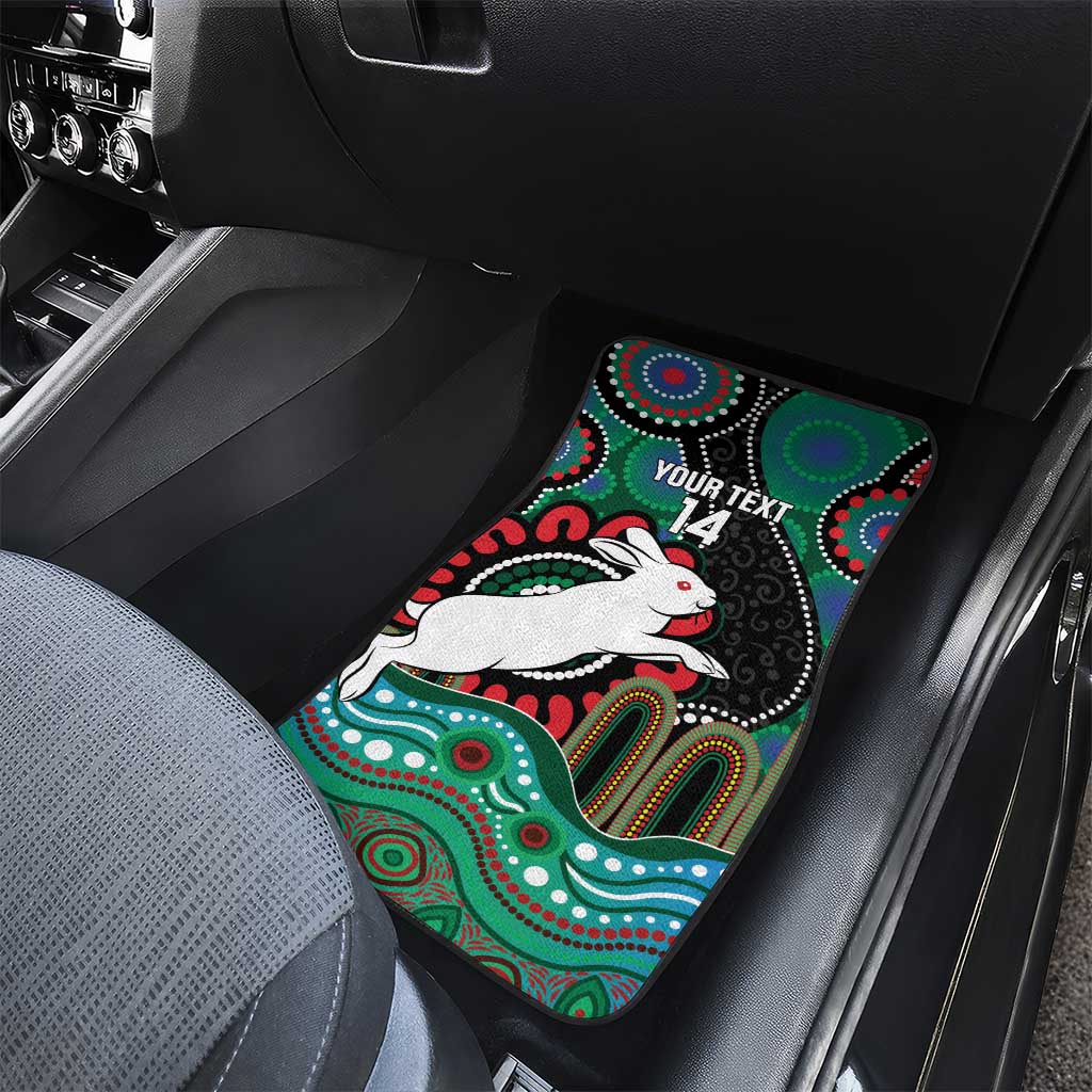 Custom NAIDOC Week 2025 Rabbitohs Car Mats Go Souths Indigenous Art