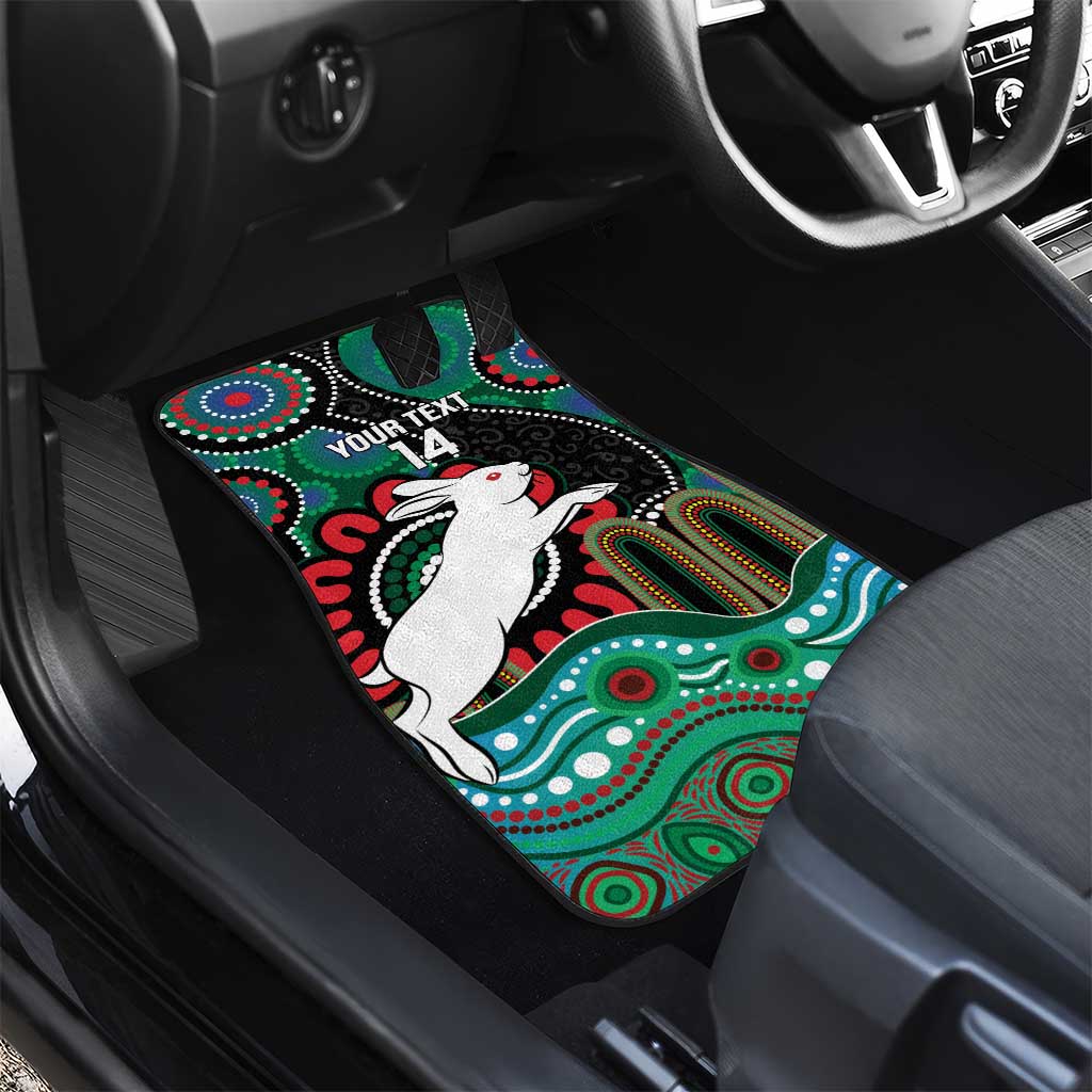 Custom NAIDOC Week 2025 Rabbitohs Car Mats Go Souths Indigenous Art