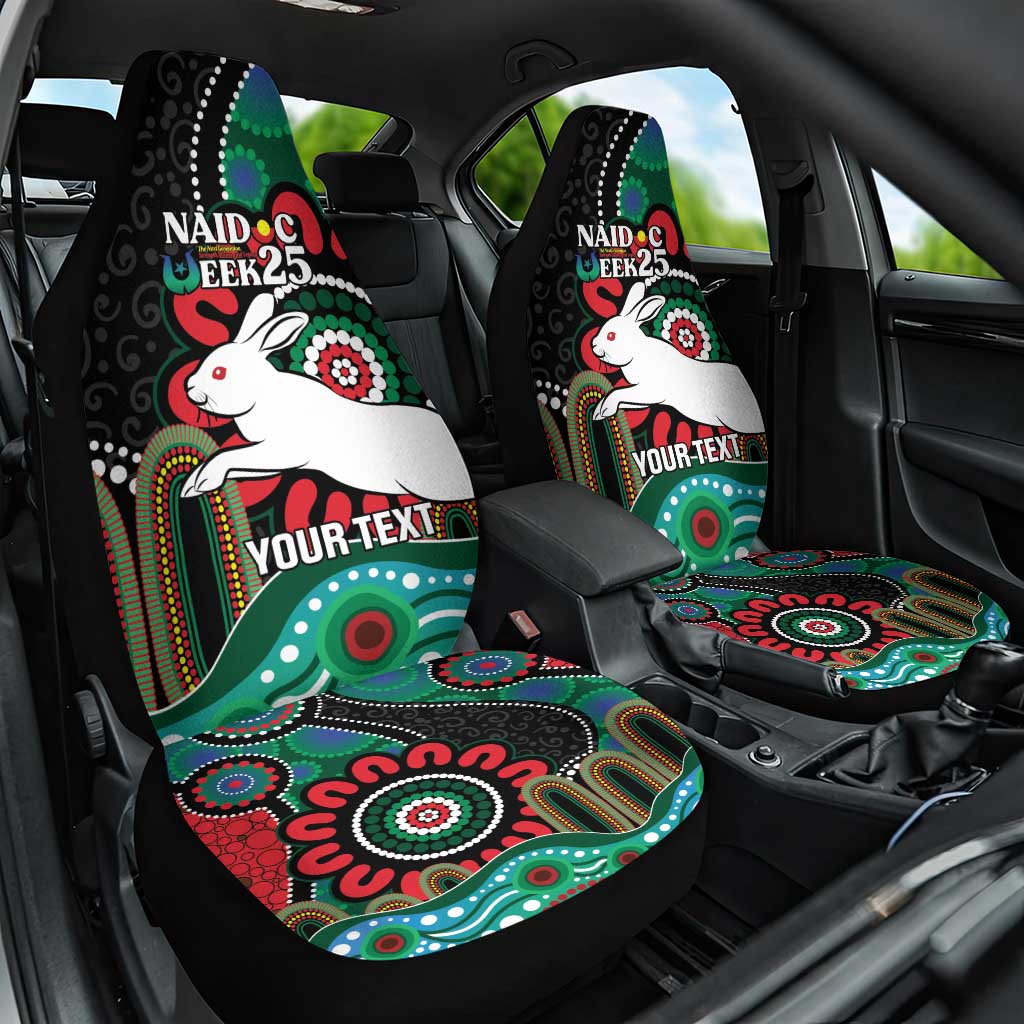 Custom NAIDOC Week 2025 Rabbitohs Car Seat Cover Go Souths Indigenous Art