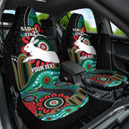 Custom NAIDOC Week 2025 Rabbitohs Car Seat Cover Go Souths Indigenous Art