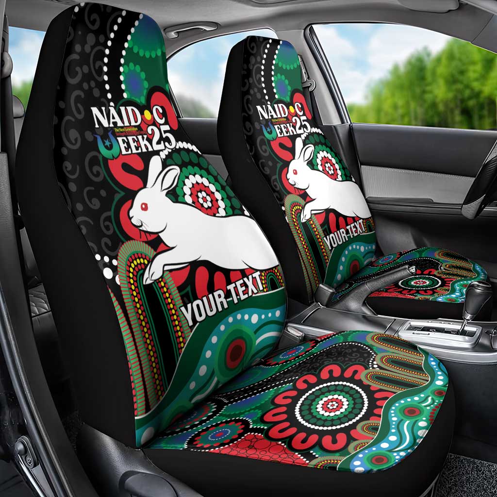 Custom NAIDOC Week 2025 Rabbitohs Car Seat Cover Go Souths Indigenous Art