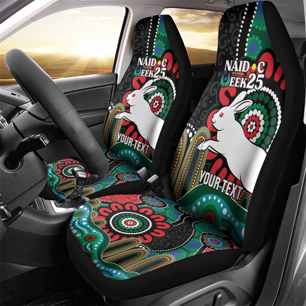 Custom NAIDOC Week 2025 Rabbitohs Car Seat Cover Go Souths Indigenous Art