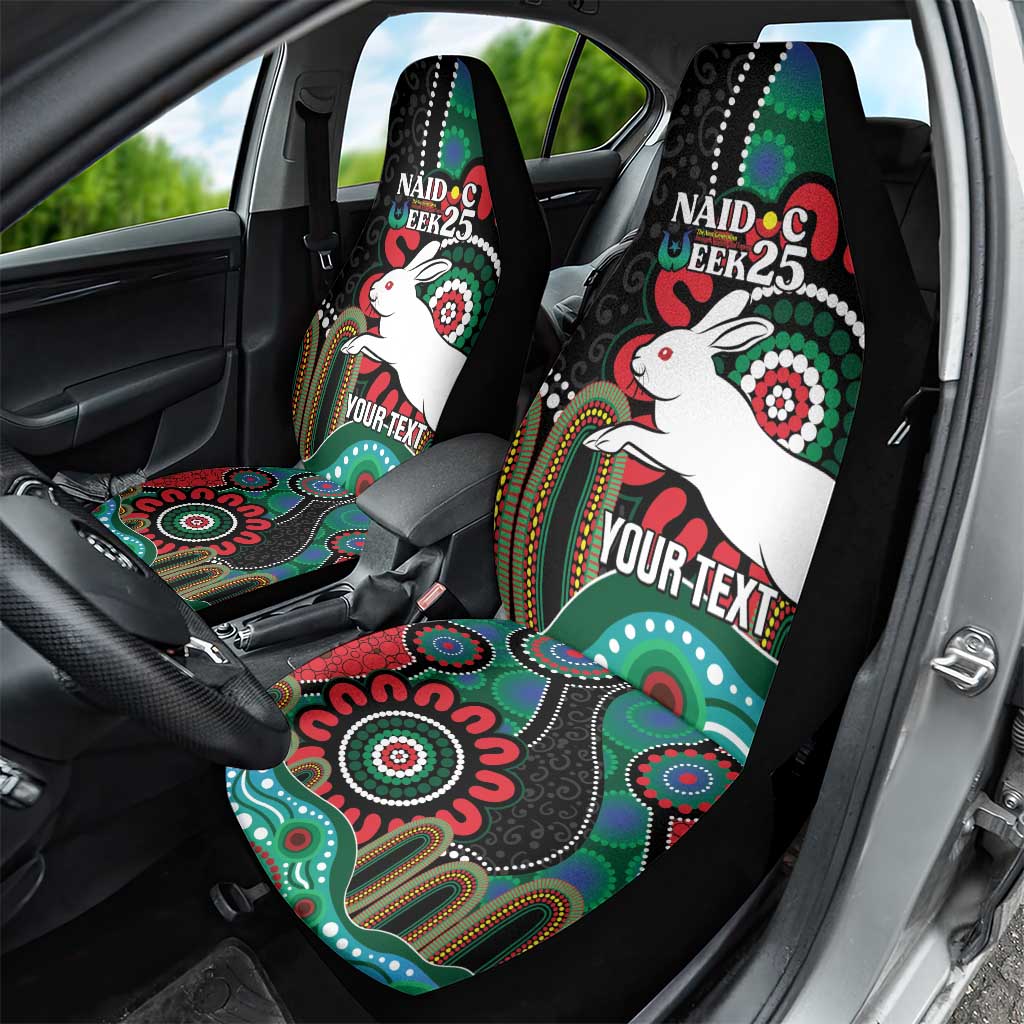 Custom NAIDOC Week 2025 Rabbitohs Car Seat Cover Go Souths Indigenous Art