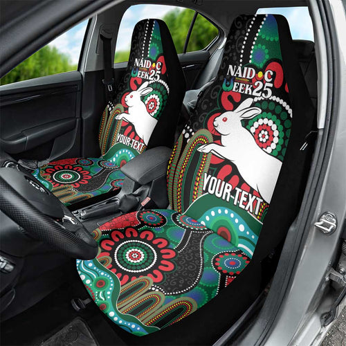 Custom NAIDOC Week 2025 Rabbitohs Car Seat Cover Go Souths Indigenous Art