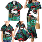 Custom NAIDOC Week 2025 Rabbitohs Family Matching Mermaid Dress and Hawaiian Shirt Go Souths Indigenous Art