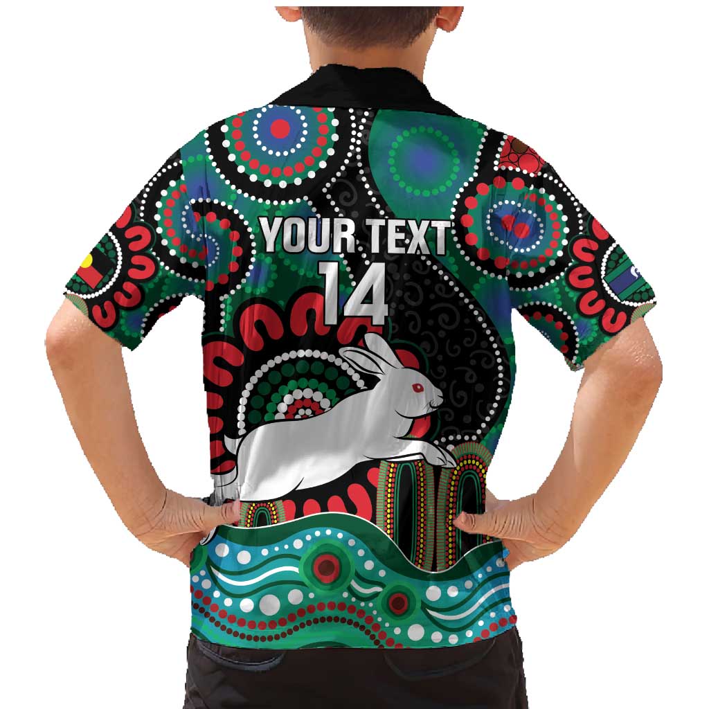 Custom NAIDOC Week 2025 Rabbitohs Family Matching Mermaid Dress and Hawaiian Shirt Go Souths Indigenous Art