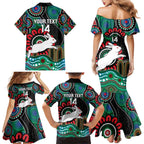 Custom NAIDOC Week 2025 Rabbitohs Family Matching Mermaid Dress and Hawaiian Shirt Go Souths Indigenous Art