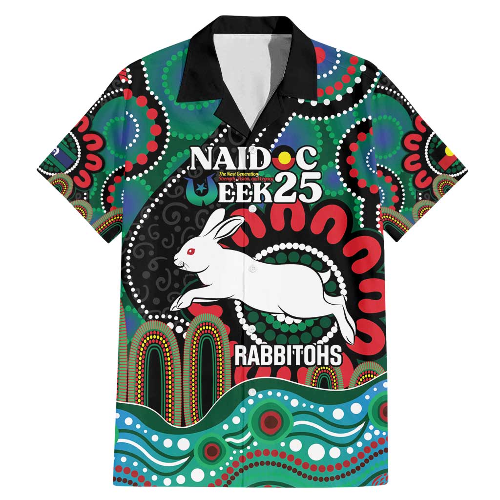 Custom NAIDOC Week 2025 Rabbitohs Family Matching Mermaid Dress and Hawaiian Shirt Go Souths Indigenous Art
