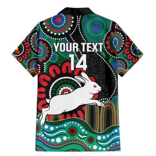 Custom NAIDOC Week 2025 Rabbitohs Family Matching Mermaid Dress and Hawaiian Shirt Go Souths Indigenous Art