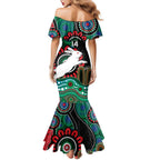 Custom NAIDOC Week 2025 Rabbitohs Family Matching Mermaid Dress and Hawaiian Shirt Go Souths Indigenous Art