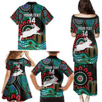 Custom NAIDOC Week 2025 Rabbitohs Family Matching Puletasi and Hawaiian Shirt Go Souths Indigenous Art