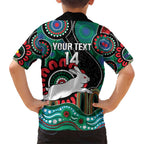 Custom NAIDOC Week 2025 Rabbitohs Family Matching Short Sleeve Bodycon Dress and Hawaiian Shirt Go Souths Indigenous Art