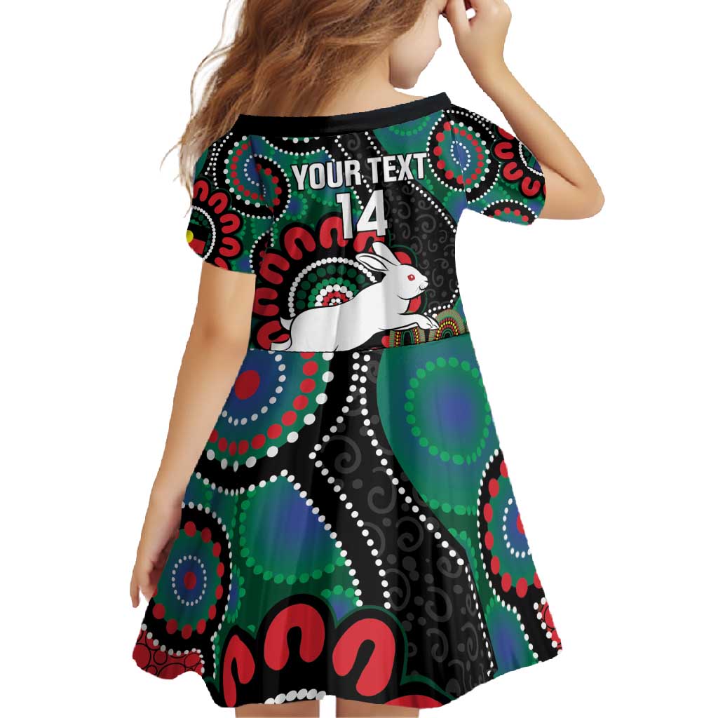 Custom NAIDOC Week 2025 Rabbitohs Family Matching Summer Maxi Dress and Hawaiian Shirt Go Souths Indigenous Art