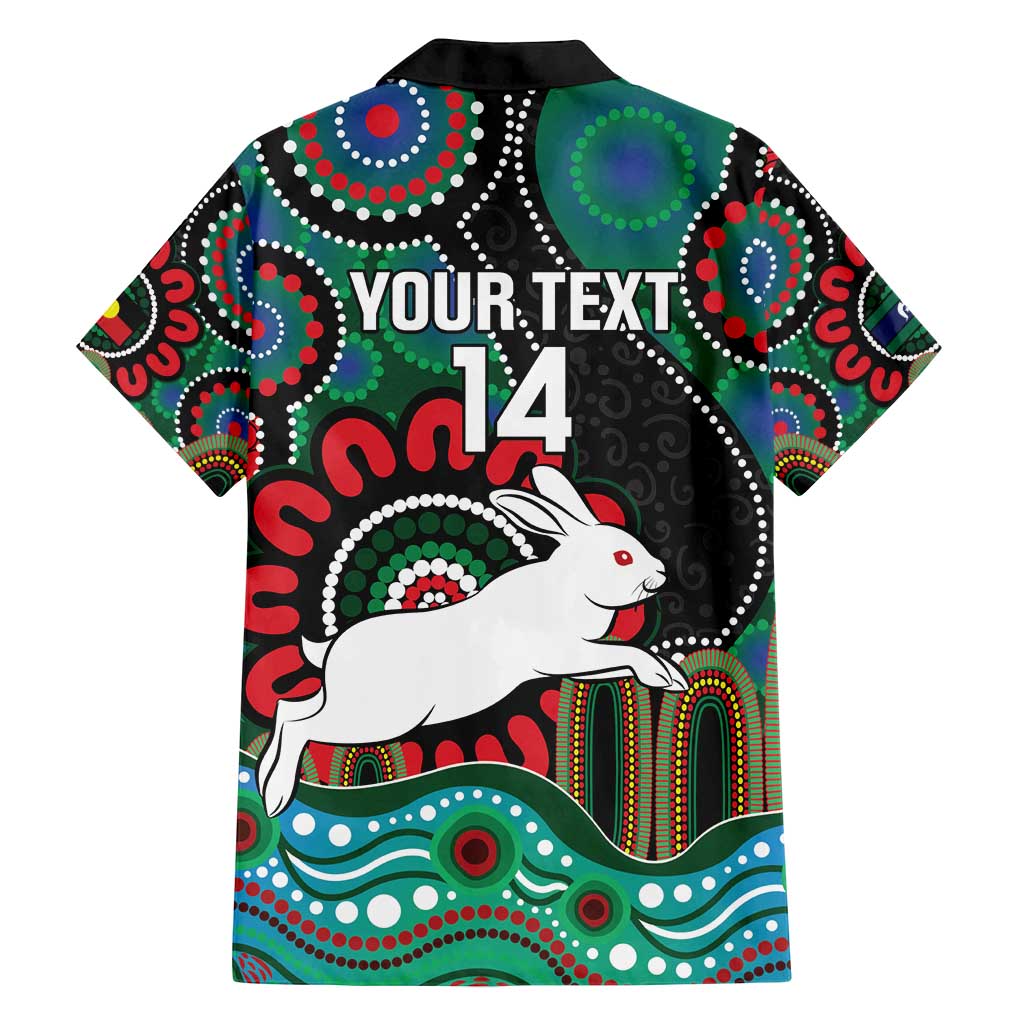 Custom NAIDOC Week 2025 Rabbitohs Family Matching Summer Maxi Dress and Hawaiian Shirt Go Souths Indigenous Art