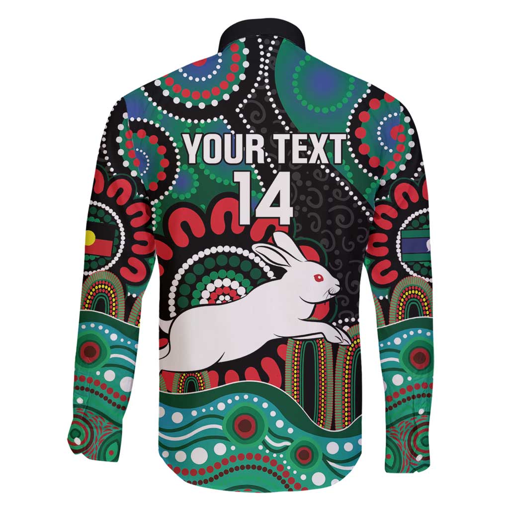 Custom NAIDOC Week 2025 Rabbitohs Family Matching Summer Maxi Dress and Hawaiian Shirt Go Souths Indigenous Art