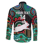 Custom NAIDOC Week 2025 Rabbitohs Family Matching Summer Maxi Dress and Hawaiian Shirt Go Souths Indigenous Art